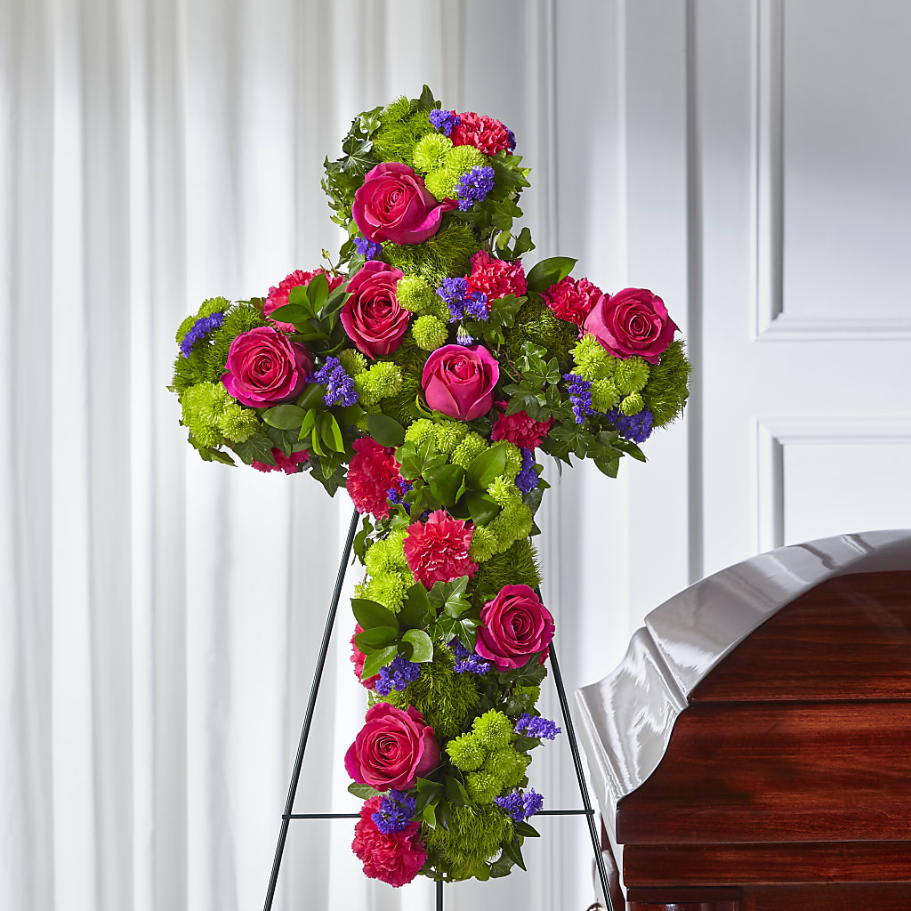 Tribute Rose Floral Cross – Flowers By Henry Llc, Louisburg NC
