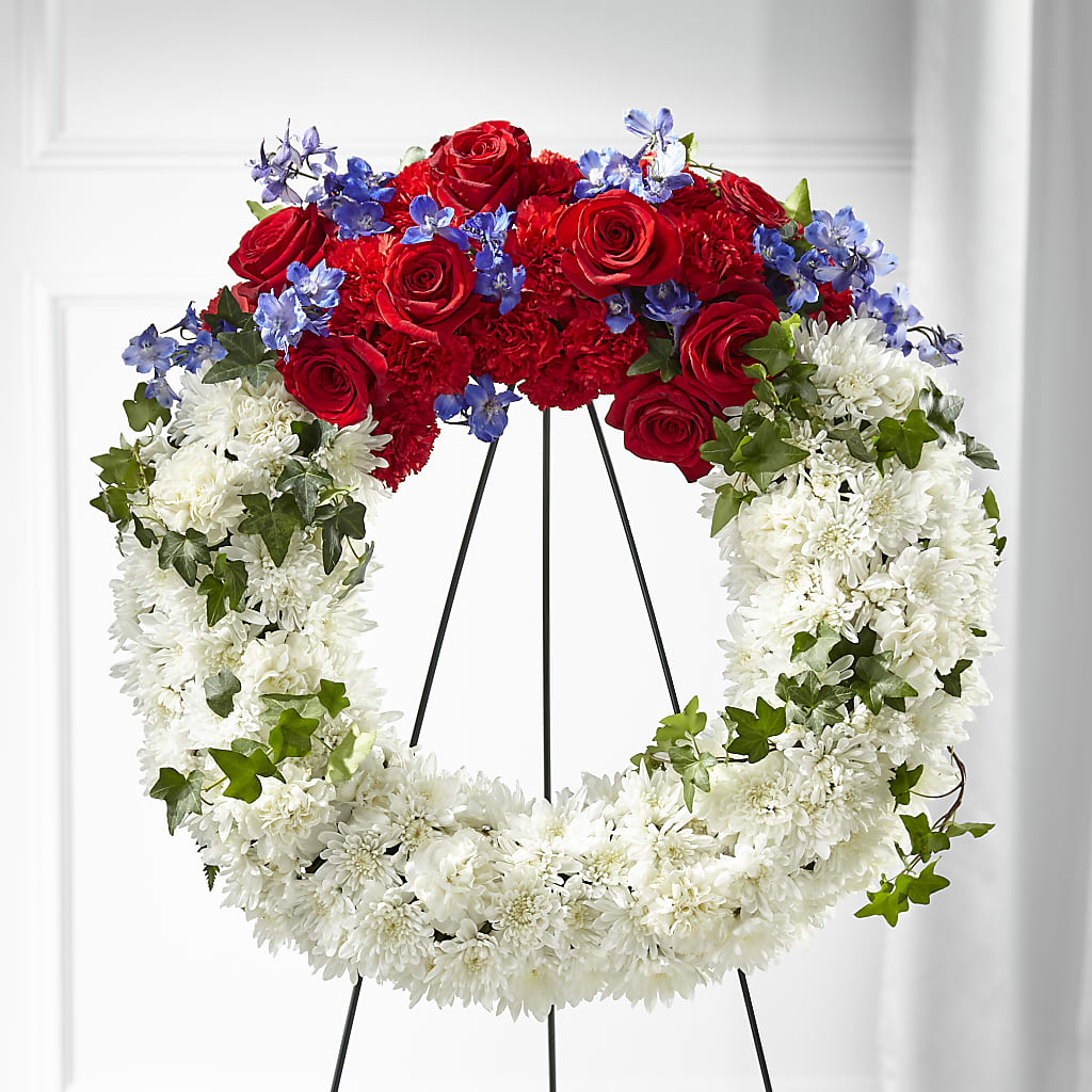 Patriotic Passion Wreath – Flowers By Henry Llc, Louisburg NC