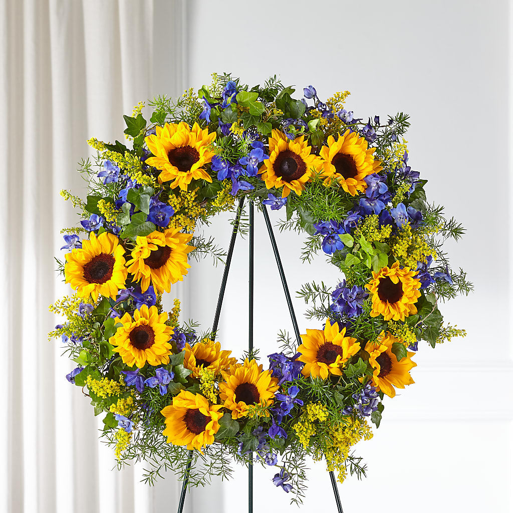 Bright Rays Wreath – Flowers By Henry Llc, Louisburg NC