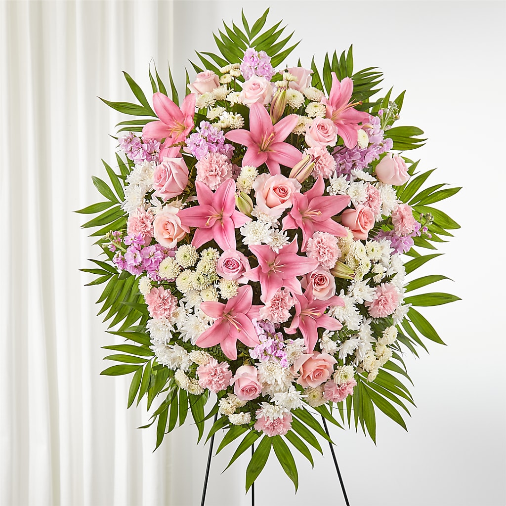 Offering Solace Standing Spray – Flowers By Henry Llc, Louisburg NC