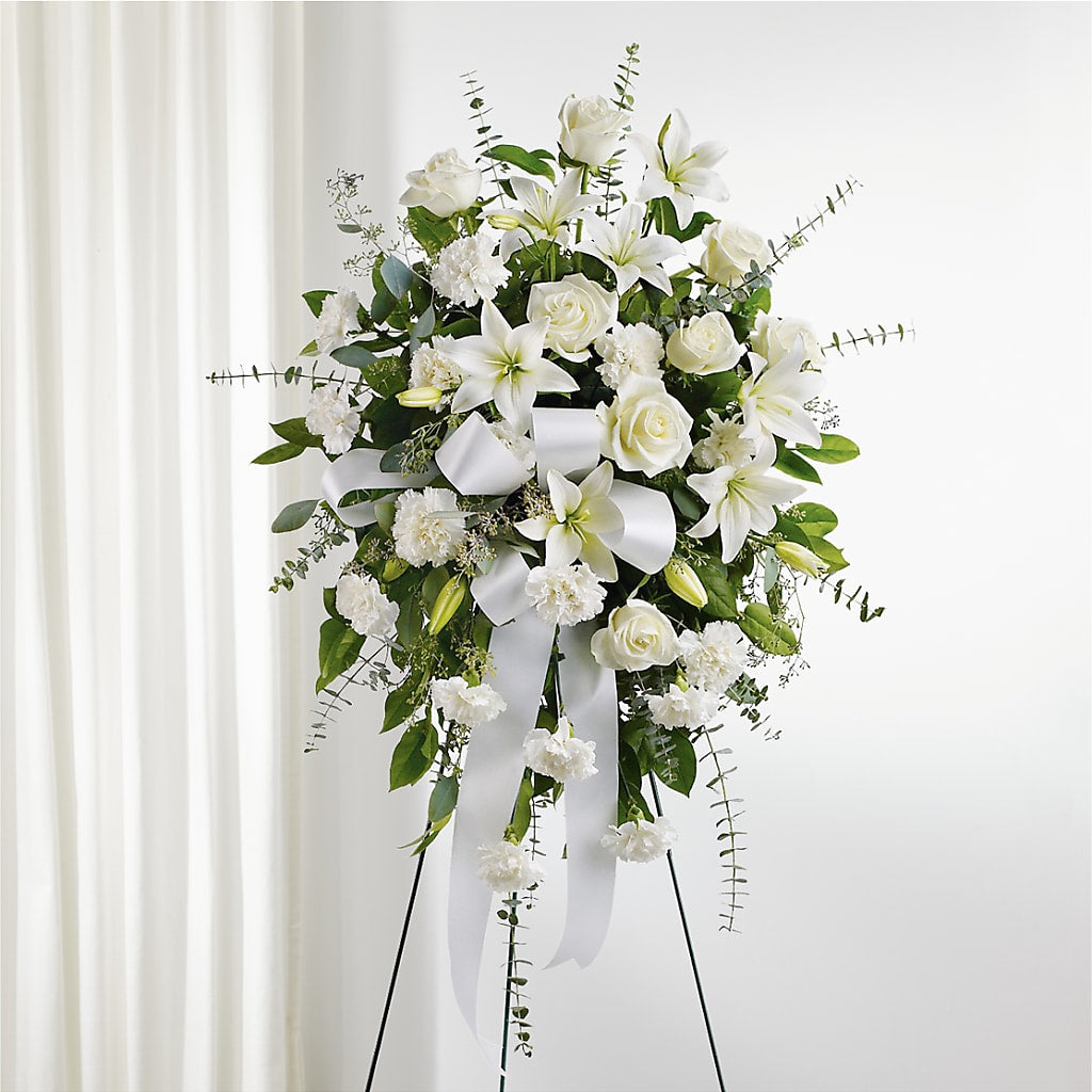With Care Standing Spray – Flowers By Henry Llc, Louisburg NC