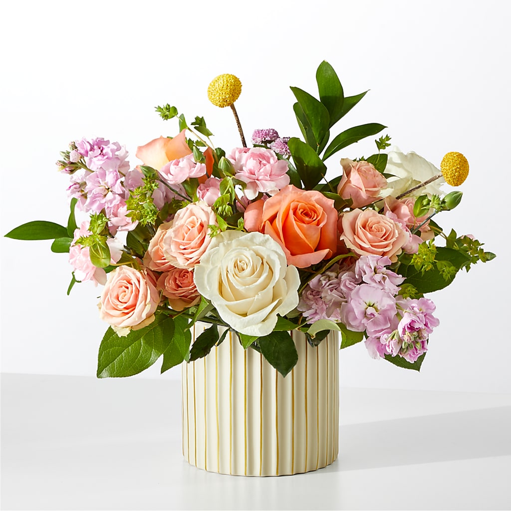 French Market Bouquet with Ivory Vase – Flowers By Henry Llc, Louisburg NC