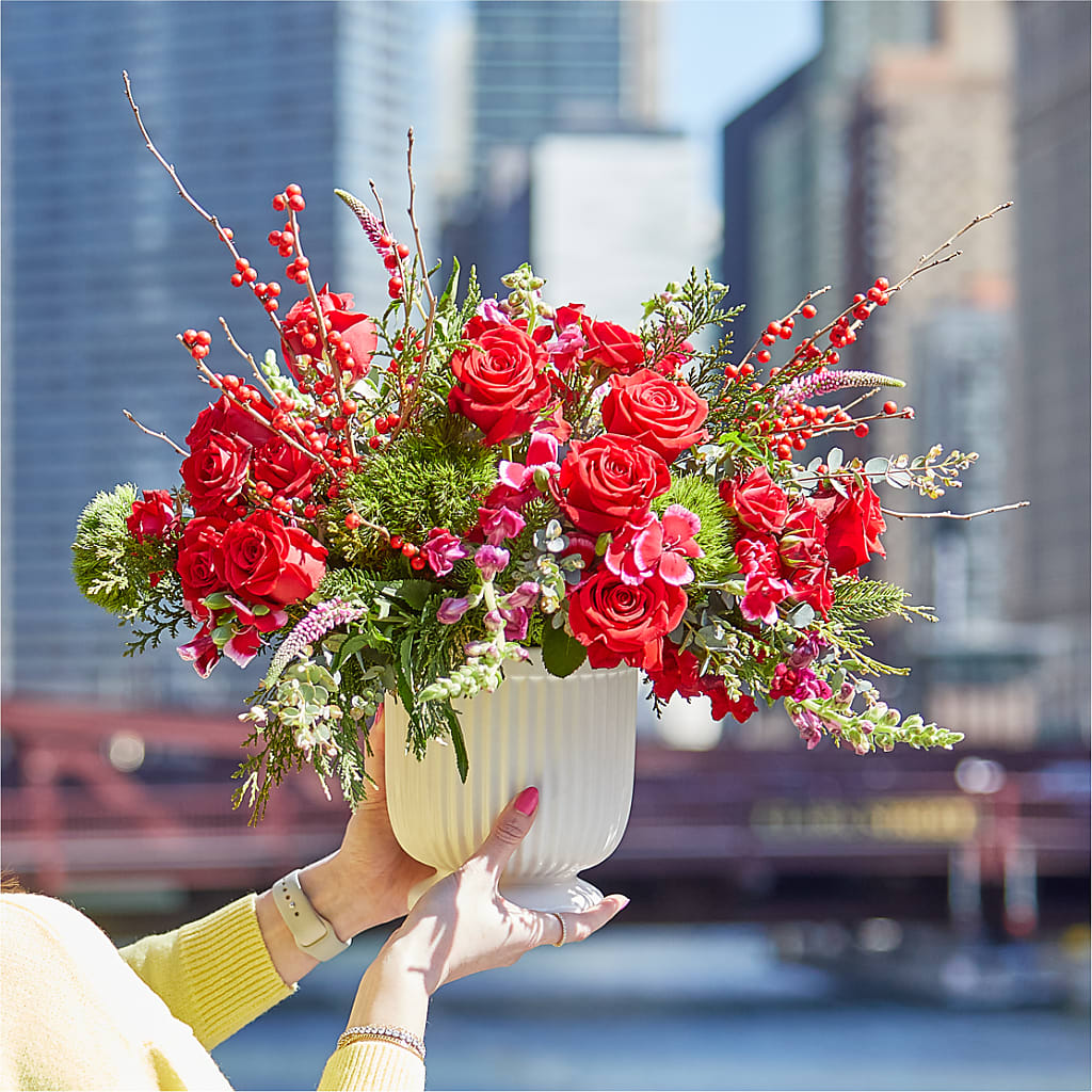 Big Red Bow Bouquet –  Flowers By Henry Llc, Louisburg NC