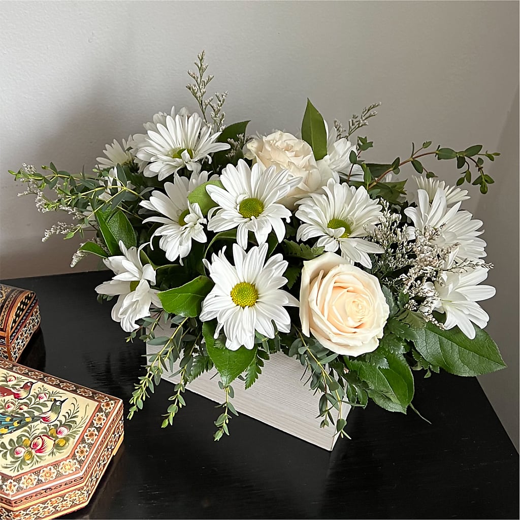 Fresh Linen Box Bouquet –  Flowers By Henry Llc, Louisburg NC