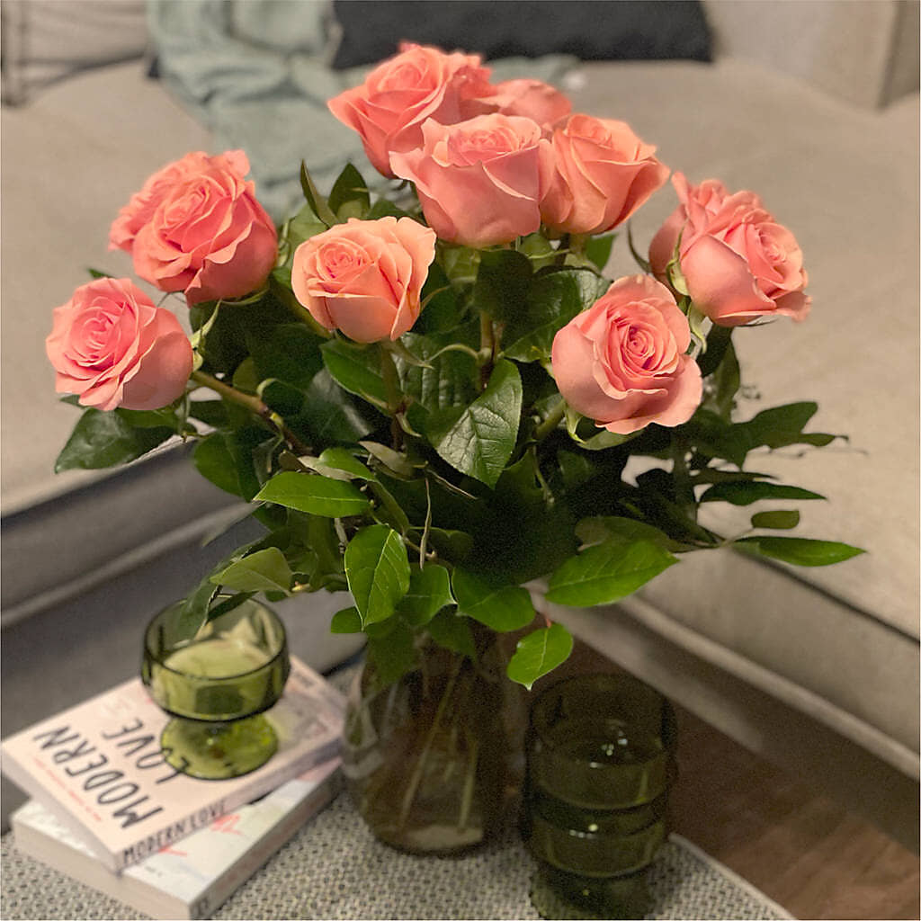 Long Stem Pink Rose Bouquet –  Flowers By Henry Llc, Louisburg NC