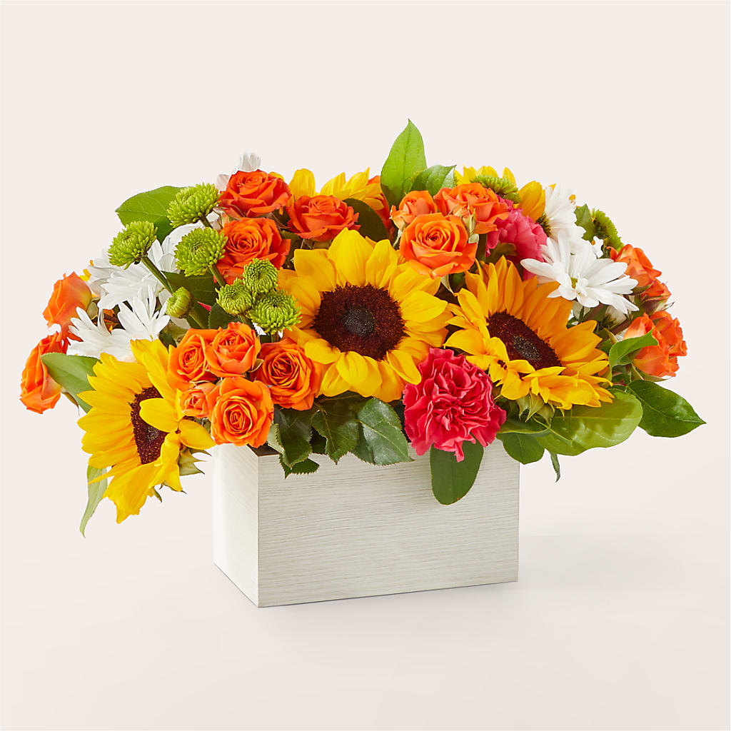 Sun-drenched Blooms Box Bouquet –  Flowers By Henry Llc, Louisburg NC