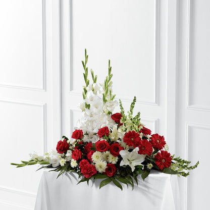 Crimson & White Arrangement –  Flowers By Henry Llc, Louisburg NC