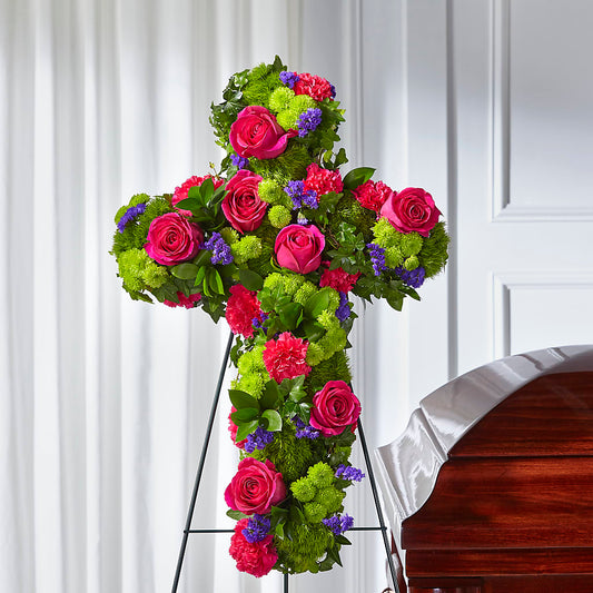 Tribute Rose Floral Cross –  Flowers By Henry Llc, Louisburg NC