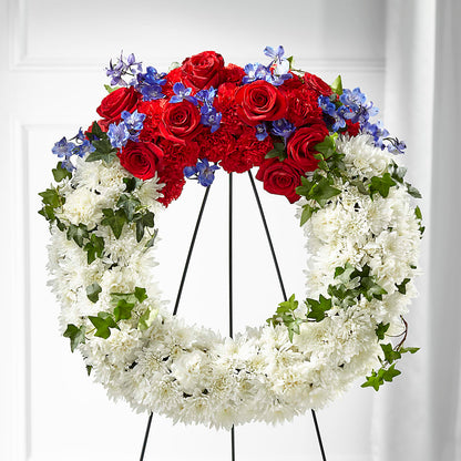 Patriotic Passion Wreath –  Flowers By Henry Llc, Louisburg NC