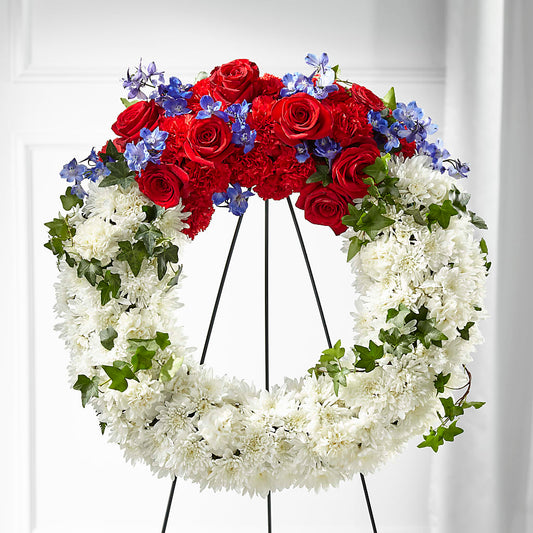 Patriotic Passion Wreath –  Flowers By Henry Llc, Louisburg NC