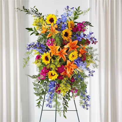 Sunlit Memories Standing Spray (Standard) –  Flowers By Henry Llc, Louisburg NC